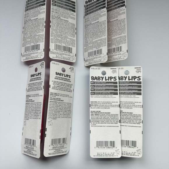 8 pc Maybelline Baby Lips Lip Balm - Pink and Blue Variety - Picture 6 of 6